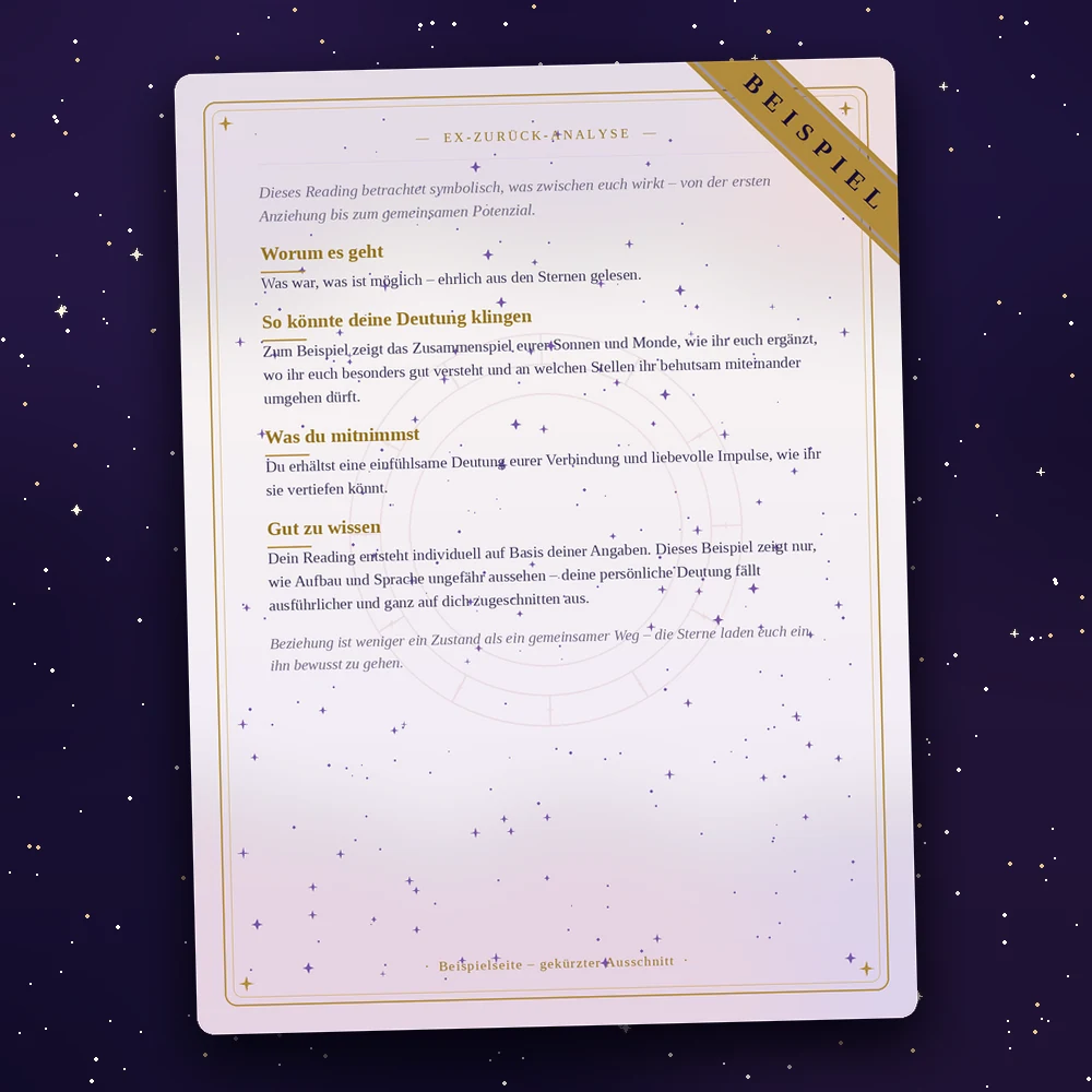 Ex-zurück-Analyse Beispielseite