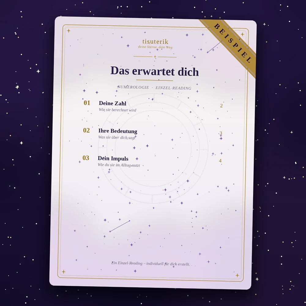 Schicksalszahl Beispielseite